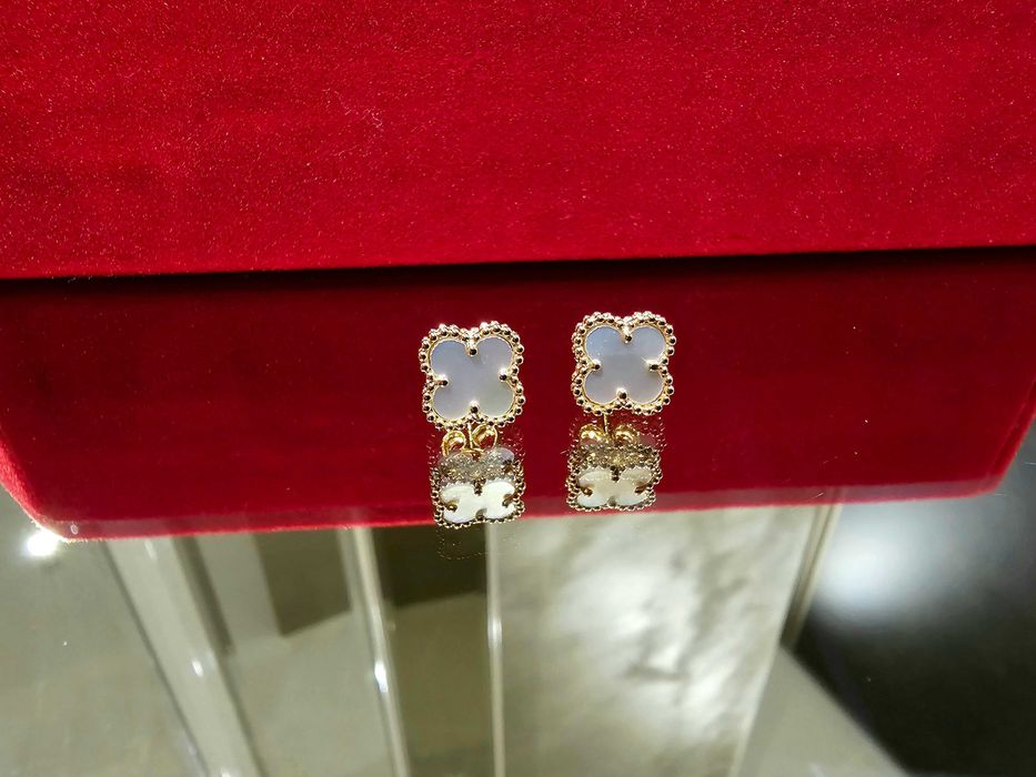 Van Cleef & Arpels VCA Rose Gold Mother Sweet Alhambra Дамски Обеци