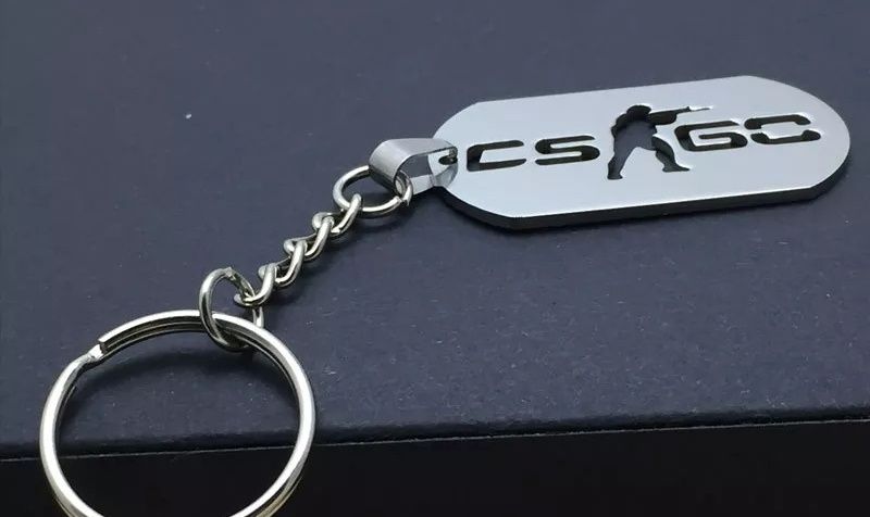 Breloc chei lant Counter Strike CS-GO Metal inox