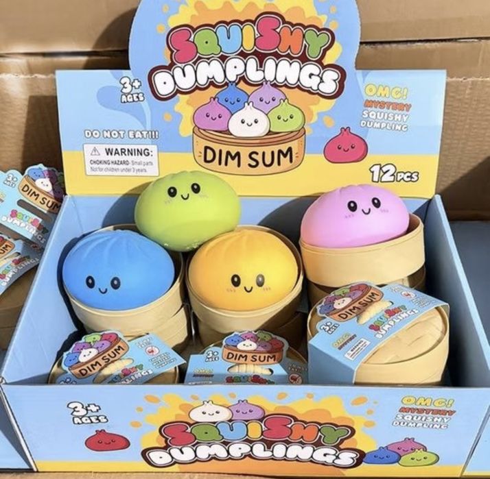 Дъмплинг Скуиши, Dumpling Squishy мек Китайски хляб, Дъмплингс Dumplings