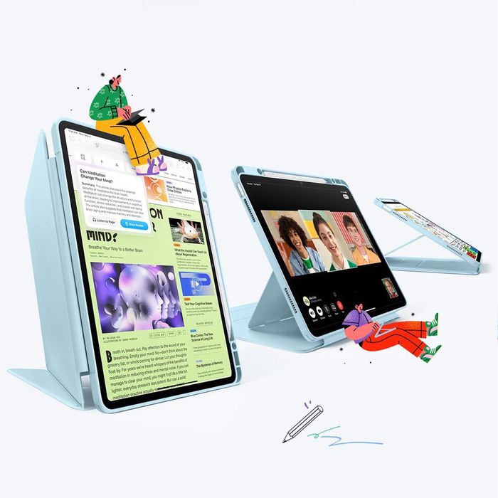ESR Flip Hybrid Калъф за iPad Air 13″ (2024–2025) – Sky Blue