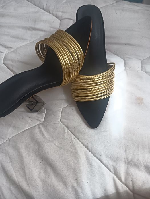 Papuci eleganți  marina. 36