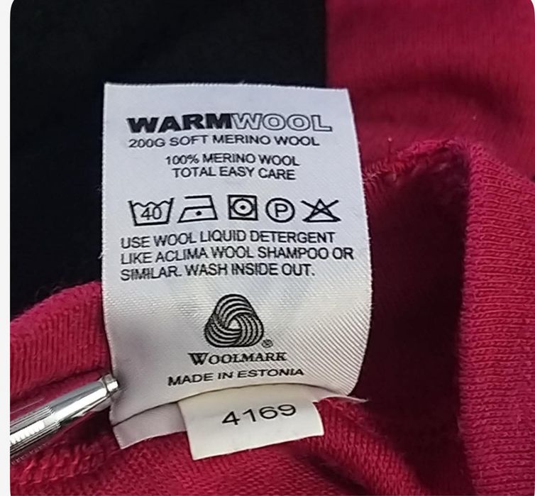 Aklima термо блуза 100% вълна размер S