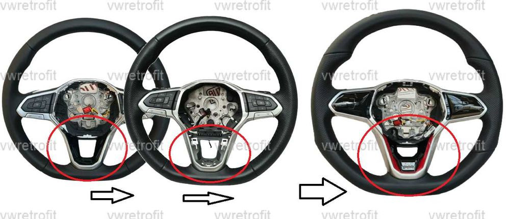 Trim GTI Volan VW Golf 7 VII VIII 8 MK8 Passat B8 Arteon Sport