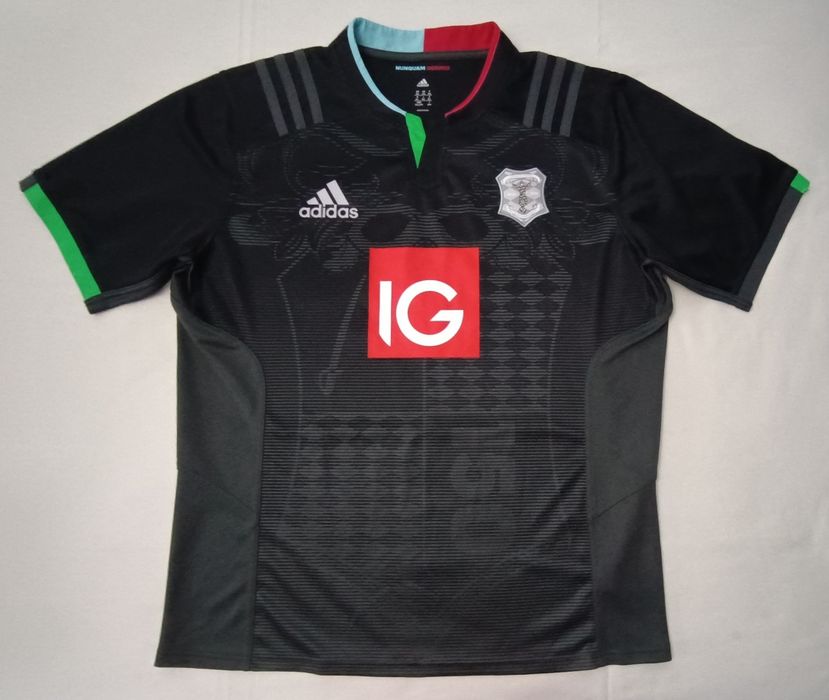 Adidas Harlequins 2015/16 Home Rugby Jersey оригинална тениска 2XL Адидас спорт ръгби фланелка