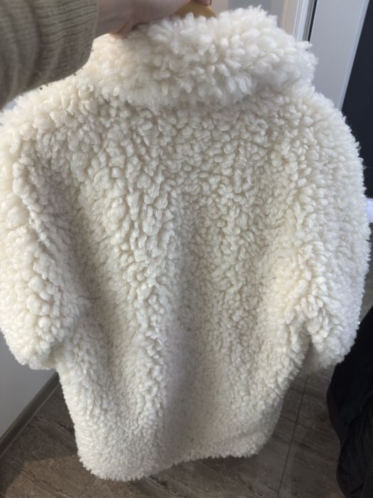 Elisabetta Franchi бяло пухено дълго палто 40 размер