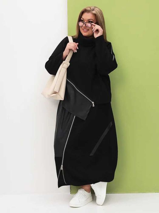 Юбка длинная чёрная