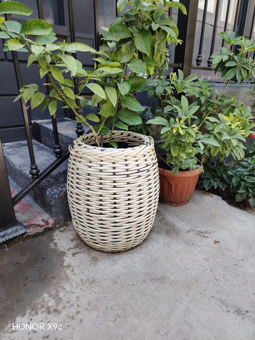 Стол ва стуллар ва качеля гул туваклар