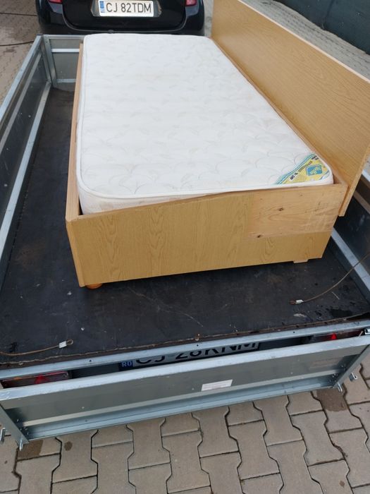Pat cu saltea ortopedica 2m /90