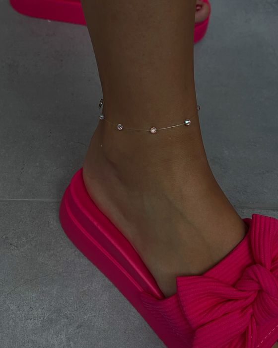 Гривна за глезен с кристали Swarovski