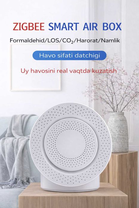 Умный датчик мониторинга воздуха CO2,температуры. влажности WiFi.