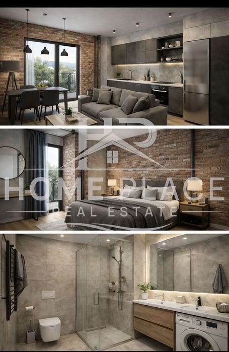 Двустаен апартамент в новострояща се жилищна сграда с модерна архитек