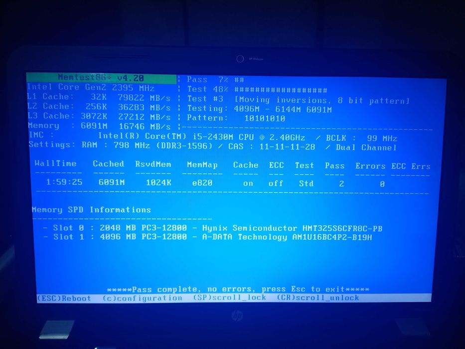 Лаптоп HP Pavilion G6 (i5-2430M, 6 GB DDR3, 1000GB HDD)