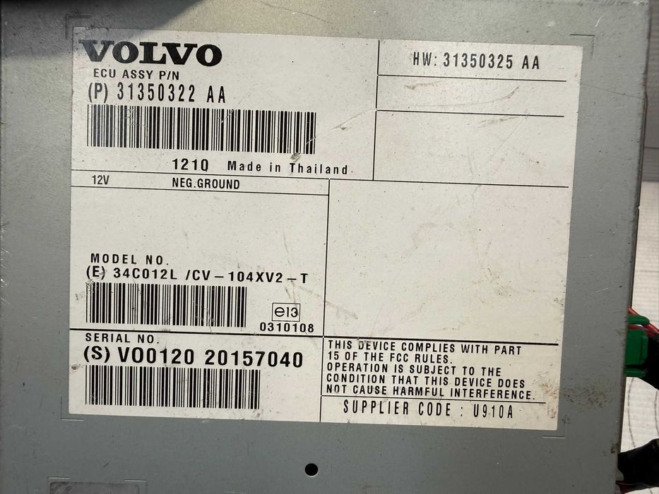 Amplificator audio Volvo V40 31350322AA 2012 / [2012-2019] / (5C3)