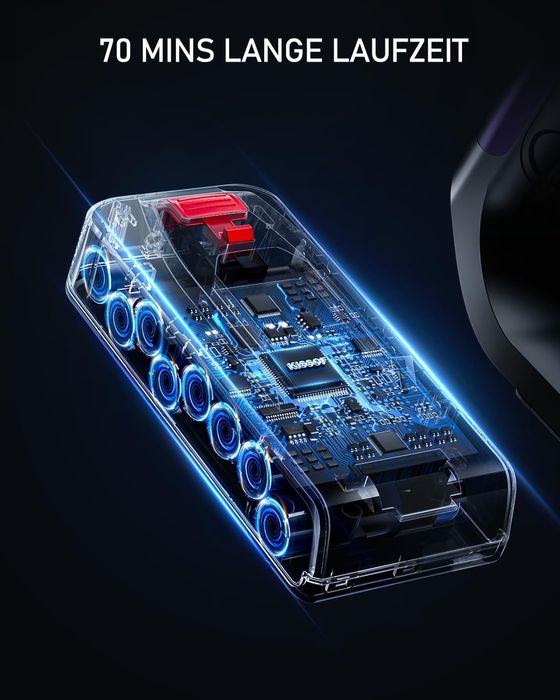 Акумулаторна, мощна Прахосмукачка Всмукателна мощност 45000Pa/550W