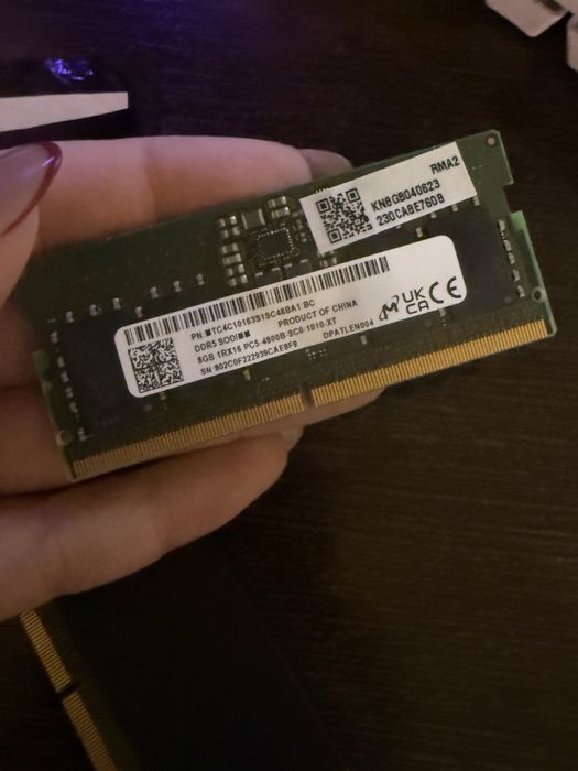 Продам оперативную память DDR5 для ноутбука