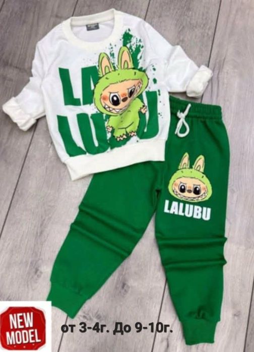 Памучен Детски комплект Labubu Размери 3/4 4/5 5/6 7/8 9/10 г.