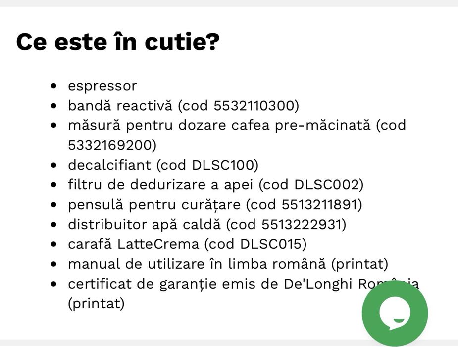 Espressor Cafea Automat Delonghi Capuccino Smart