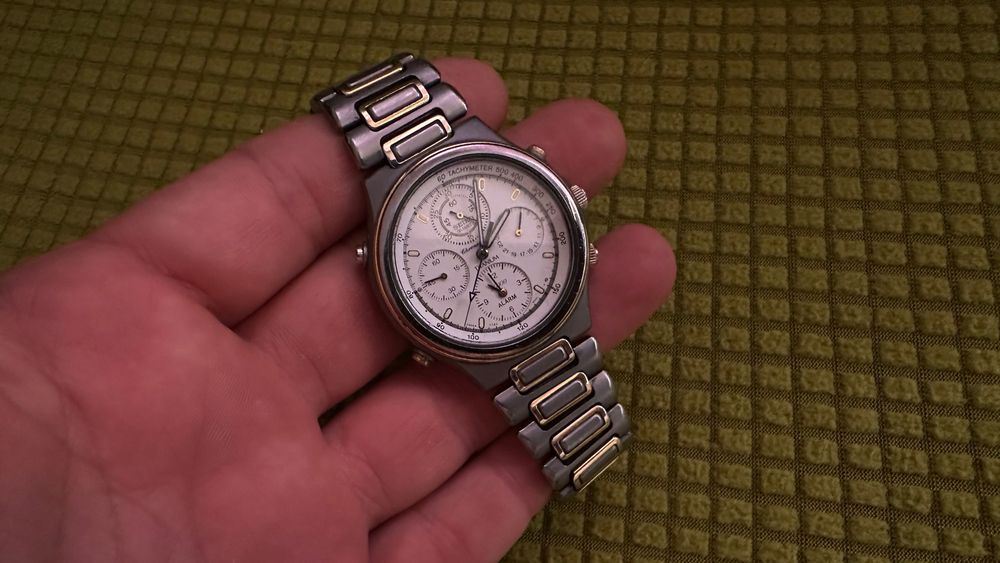 ceas Seiko chronograph alarm model rar DEFECT pret 400 lei FIX
