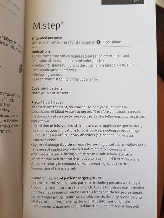 Шина за глезен,нова.