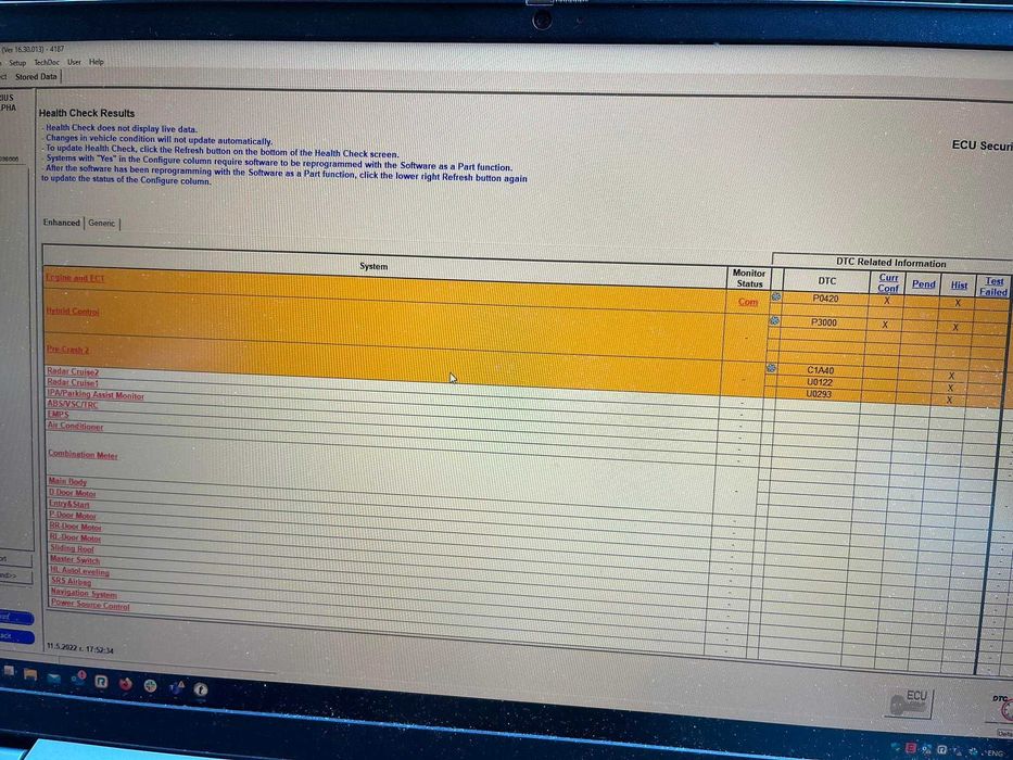 Извършвам официална Дилърска диагностика за Toyota / Lexus / Scion
