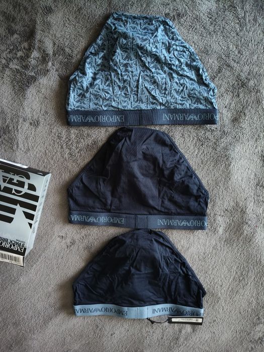 Emporio Armani set 3 chiloți bărbătești culoare bleumarin-albastru  mărimea S noi originali