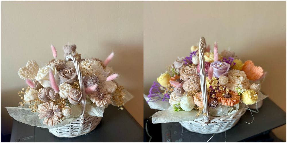 Букети от соеви свещи