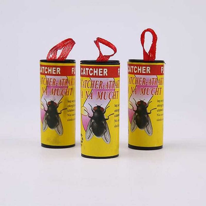 Лепяща ролка против мухи с лента, 10 броя в комплект