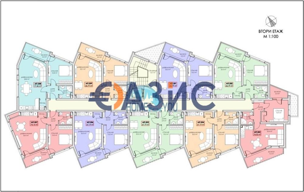 Продава се Двустаен апартамент в с. Равда, Област Бургас - 86 кв.м за 1616 €/кв.м - Снимка #6