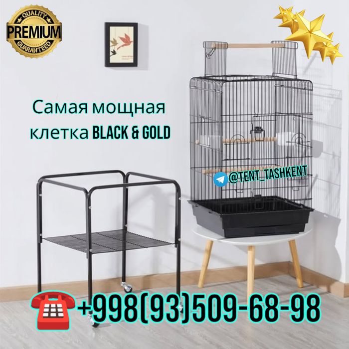 Клетка для попугаев с открытым верхом на колесиках идеальная решения!