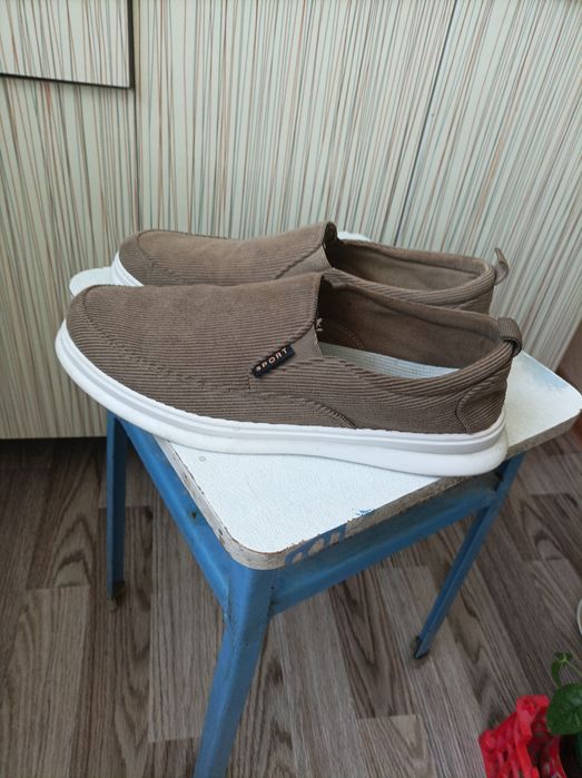 Туфли мокасины бежевые