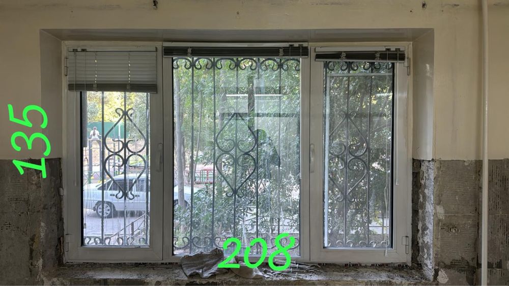 Витраж двери окна и решотка