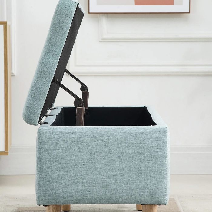 Пейка за съхранение HOMCOM с ленен вид с дървени крака