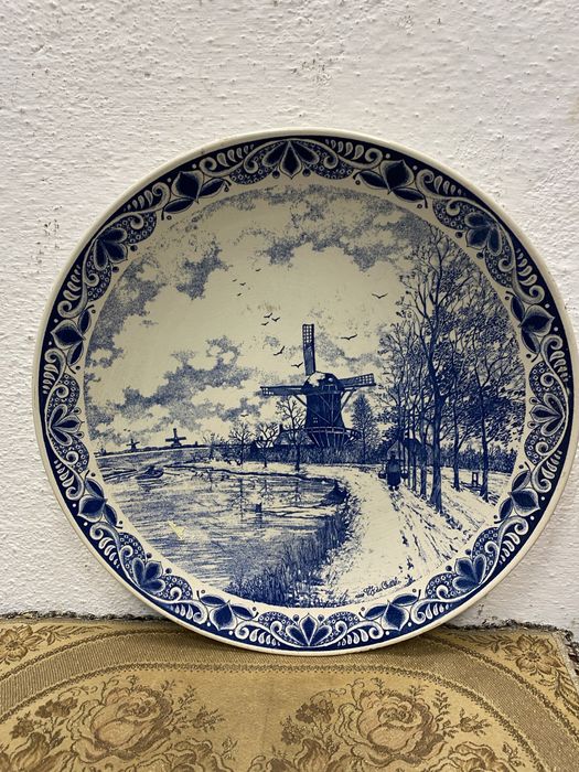 Пано за стена чиния делфт delft 9 броя 40 см