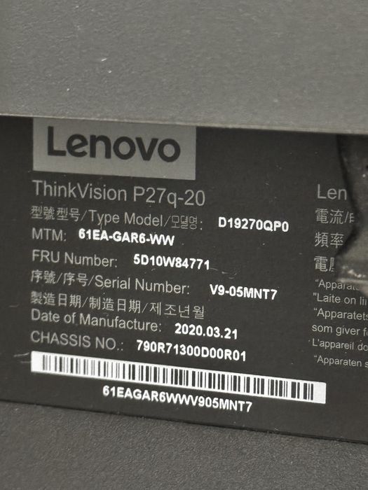 Монитор Lenovo ThinkVision