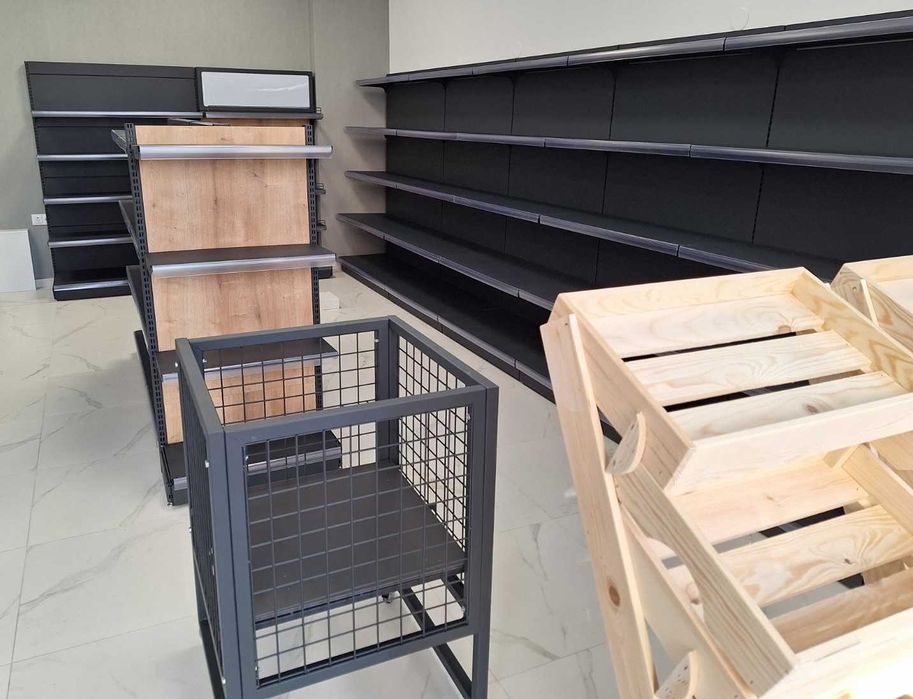 ОФЕРТА! Промо кош подсилен,колела,стопери и подвижно дъно сив 60/60/85