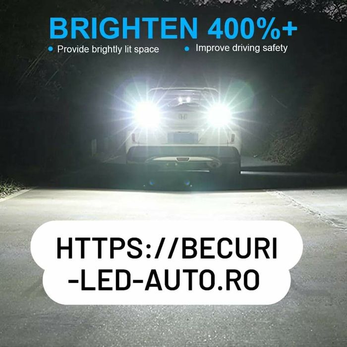 Set Două Becuri Led P21W-BAU15S-1156/T20 7440-7443 Alb-Rece-Rosu