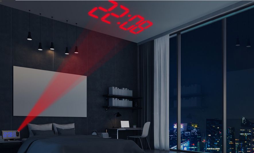 Radio Ceas digital proiector alarma temperatura umiditate