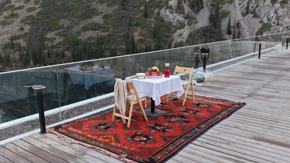 Съёмка с дрона в горах