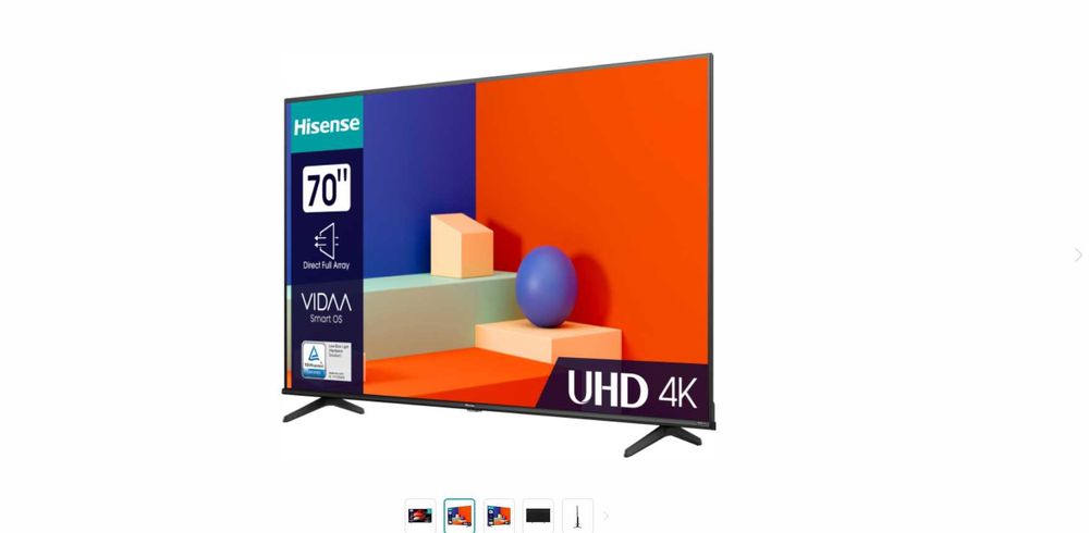 Продаю новый телевизор Hisense 70A6K - UHD 4K Smart TV