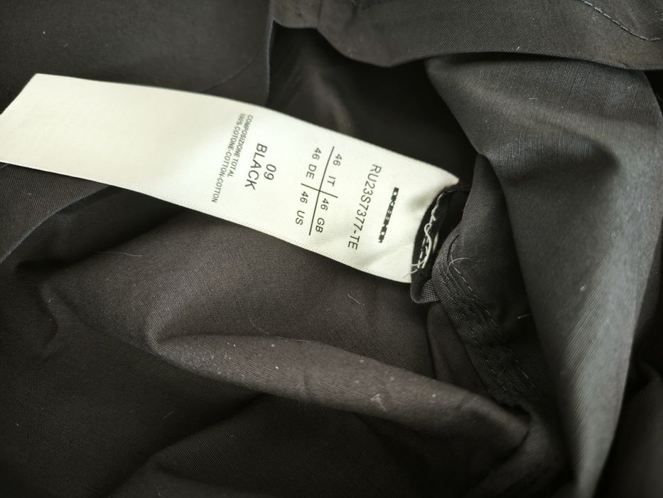 RICK OWENS мъжка риза черен цвят размер 46 НОВА