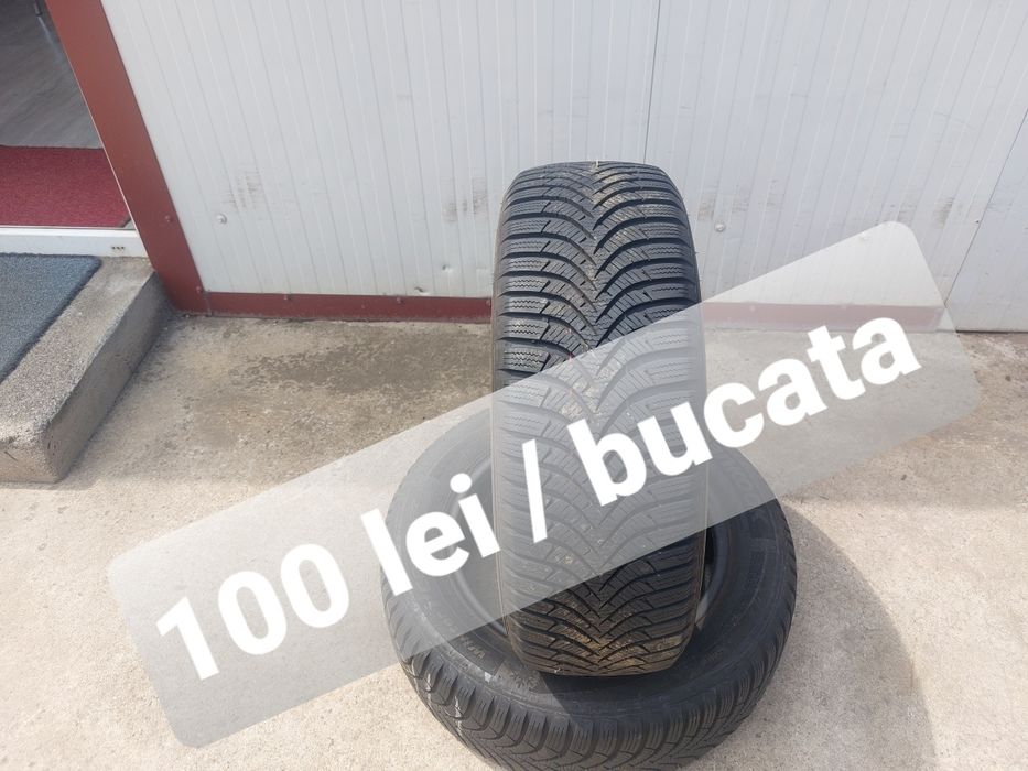 100 lei bucata! Doua anvelope M+S/IARNA 195 60 15 Hankook! 7 mm