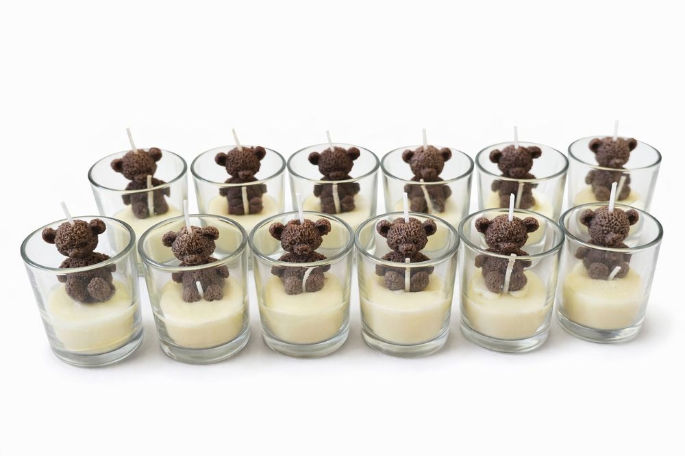 Подаръци за гости ароматни свещи с избор на цвят и аромат - кръщене, сватба, рожден ден, погача, юбилей, парти