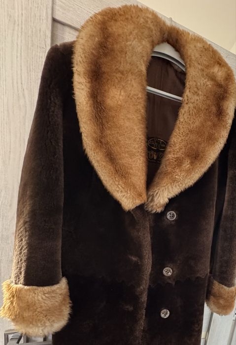 Palton de dama din blana naturala retro vintage masura 36-38 S