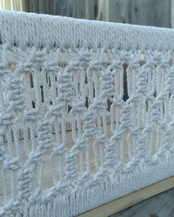 Макраме короб для вещей ручной