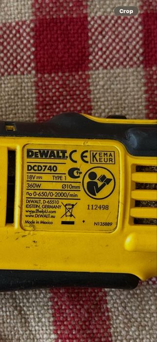 DeWALT DCD 740 /ълов винтоверт/2021/