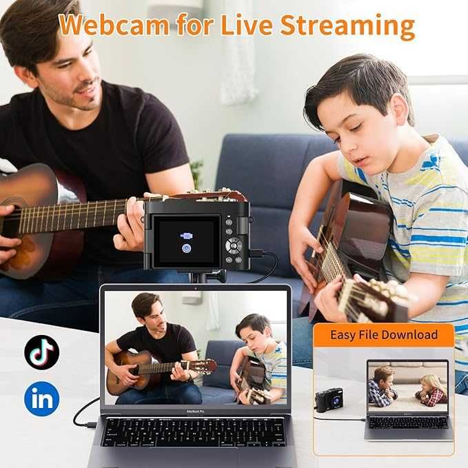 Цифрова камера 4K 48MP MaxMango с автофокус и 2.8'' въртящ се екран