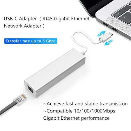 Gigabit USB-C LAN адаптер STELS RL99 към RJ45, Ethernet мрежова карта 1000 Mbps