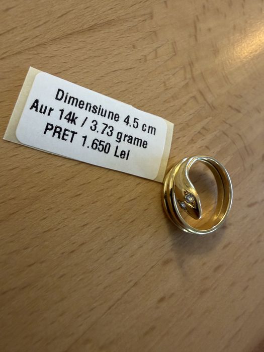 Inel Aur 14 k model sarpe