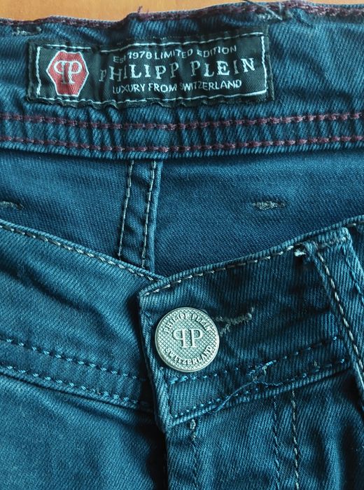 Philipp Plein Skull Skinny Jeans W29 Men Authentic Dark Blue Designer