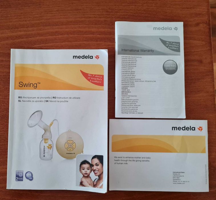 Medela Swing, помпа, шишета, аксесоари